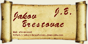 Jakov Brestovac vizit kartica